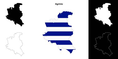 Agrinio boş çizgi haritası ayarlandı