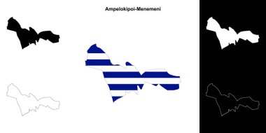 Ampelokipoi-Menemeni boş ana hat haritası seti