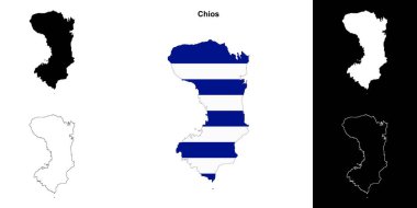 Chios boş çizgi haritası seti