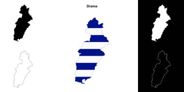 Drama boş çizgi haritası seti