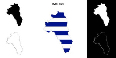 Dytiki Mani boş ana hat haritası seti