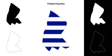 Filothei-Psychiko boş ana hat haritası seti