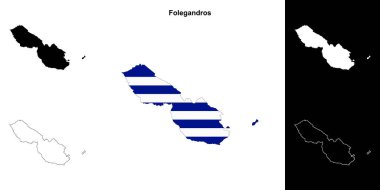 Folegandros boş ana hat haritası seti