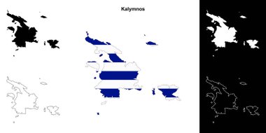 Kalymnos boş ana hat haritası seti