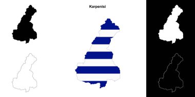 Karpenisi boş çizgi haritası seti