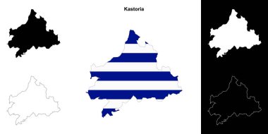 Kastoria boş çizgi haritası ayarlandı