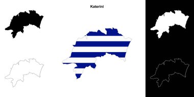 Katerini boş çizgi haritası ayarlandı