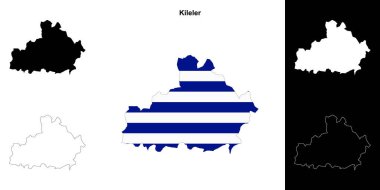 Kileler boş çizgi haritası seti