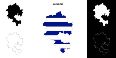 Langadas boş ana hat haritası seti