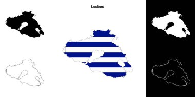 Lezbiyenler boş çizgi haritası seti