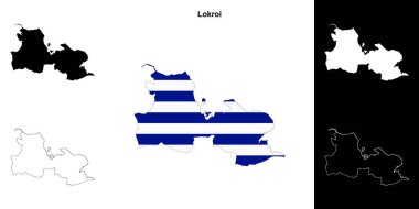 Lokroi boş çizgi haritası seti