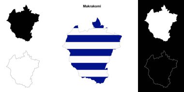 Makrakomi boş çizgi haritası seti