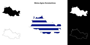 Molos-Agios Konstantinos boş çizgi haritası seti