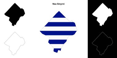 Nea Smyrni boş ana hat haritası seti