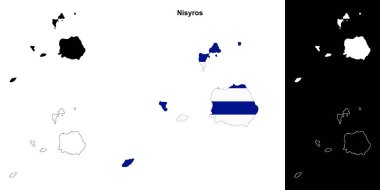 Nisyros boş dış hat haritası seti