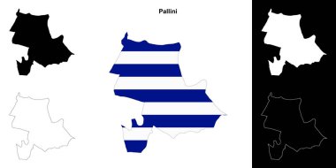 Pallini boş çizgi haritası seti