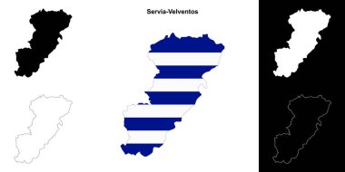 Servia-Velventos boş ana hat haritası seti