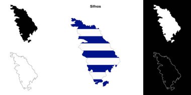 Sifnos boş dış hat haritası seti