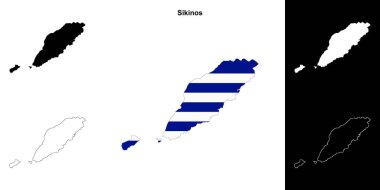 Sikinos boş çizgi haritası seti