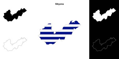 Sikyona boş çizgi haritası seti