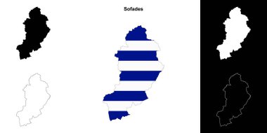 Sofades boş çizgi haritası seti