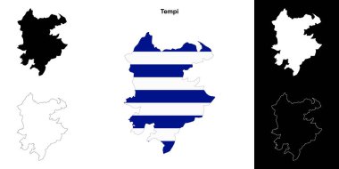 Tempi boş çizgi haritası seti