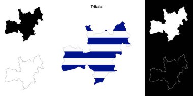 Trikala boş çizgi haritası ayarlandı