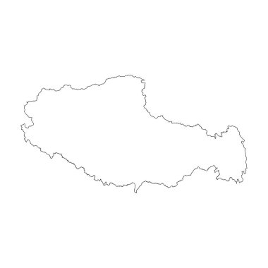 Tibet eyaleti boş ana hat haritası
