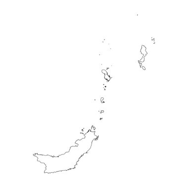 Sulawesi Utara eyaleti boş ana hat haritası