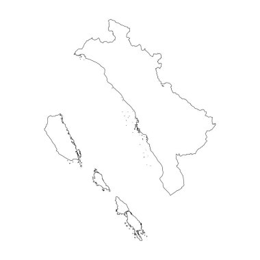 Sumatera Barat bölgesi boş ana hat haritası