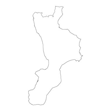 Calabria boş dış hat haritası