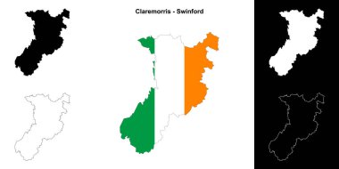 Claremorris - Swinford bölgesi boş ana hat haritası seti