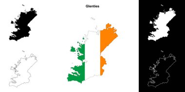 Glenties bölgesi boş ana hat haritası seti