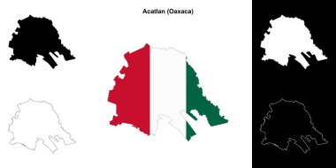 Acatlan belediyesi (Oaxaca) ana hat haritası seti