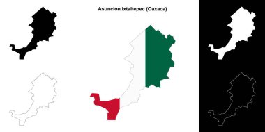 Asuncion Ixtaltepec belediyesi (Oaxaca) ana hat haritası seti