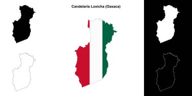Candelaria Loxicha belediyesi (Oaxaca) ana hat haritası seti