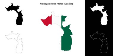 Coicoyan de las Flores belediyesi (Oaxaca) ana hat haritası seti