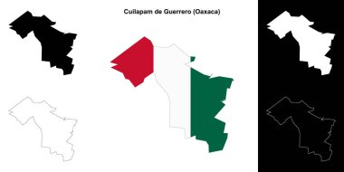 Cuilapam de Guerrero belediyesi (Oaxaca) ana hat haritası seti