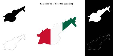 El Barrio de la Soledad belediyesi (Oaxaca) ana hat haritası seti