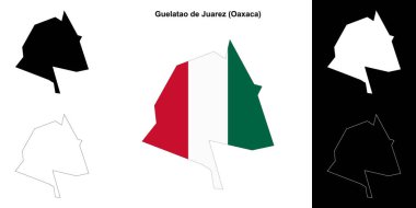 Guelatao de Juarez belediyesi (Oaxaca) ana hat haritası seti