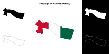 Guadalupe de Ramirez belediyesi (Oaxaca) ana hat haritası seti
