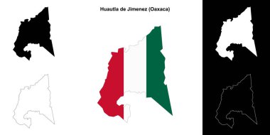 Huautla de Jimenez belediyesi (Oaxaca) ana hat haritası seti