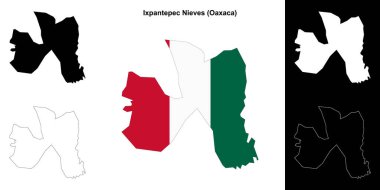 Ixpantepec Nieves belediyesi (Oaxaca) ana hat haritası seti