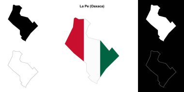 La Pe belediyesi (Oaxaca) ana hat haritası seti