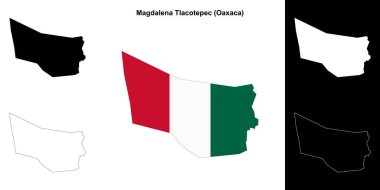 Magdalena Tlacotepec belediyesi (Oaxaca) ana hat haritası seti