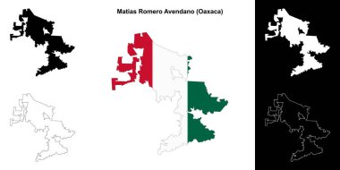 Matias Romero Avendano belediyesi (Oaxaca) ana hat haritası seti