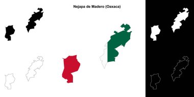 Nejapa de Madero belediyesi (Oaxaca) ana hat haritası seti