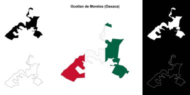 Ocotlan de Morelos belediyesi (Oaxaca) ana hat haritası seti