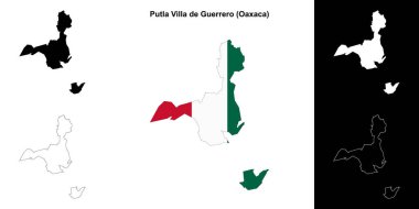 Putla Villa de Guerrero belediyesi (Oaxaca) ana hat haritası seti