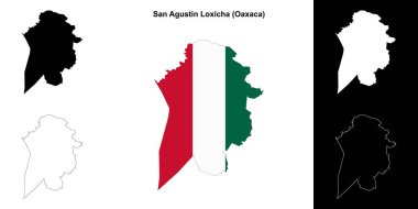 San Agustin Loxicha belediyesi (Oaxaca) ana hat haritası seti